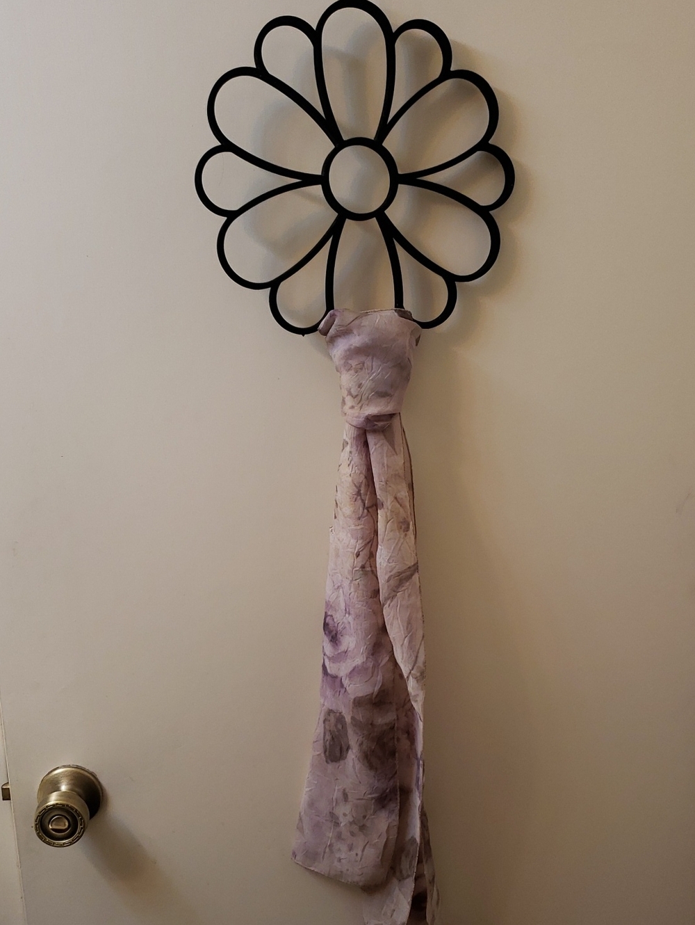 Scarf Hanger with Delicate Lavender Floral Women's Scarf.